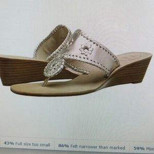 Jack Rogers mid wedge in platinum